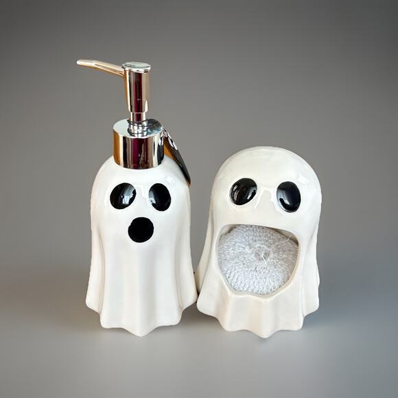 HEY BOO Pink Stanley Coffee Cup Ghost Throw BLanket Home Decor Halloween 3PC SET - Picture 11 of 16